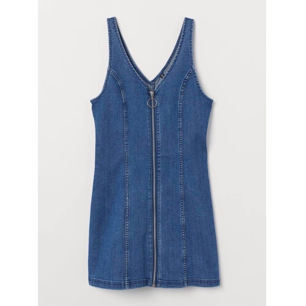 HM Divided Denim mini dress with zipper